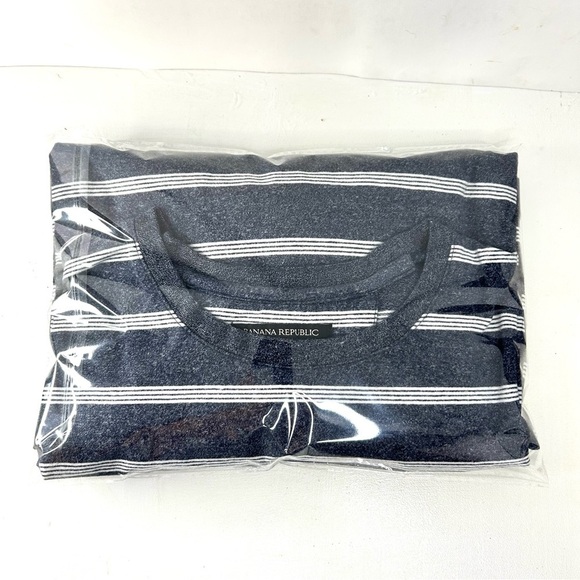 Crew Neck Jersey Preppy Navy Stripes Size XL - Picture 2 of 10